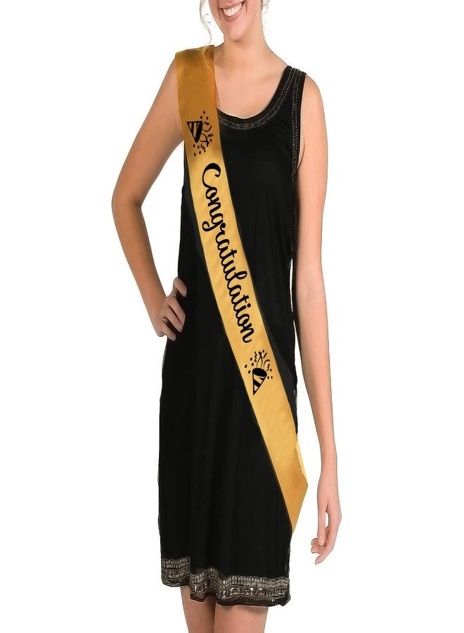 Hubops congratulation sash for Work Party, Events, Party Supplies, Gifts, Favors, & Decorations sash pack of 10 gold - Image 4